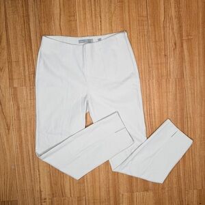 NWT Vince Light Grey Stretch Pants Elastic Waist Side Zip Slit Hem Size L